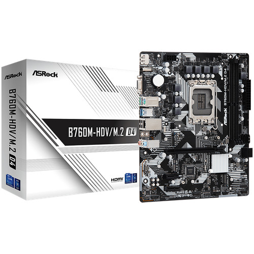 Asrock b760m hdv d4 matx - b760m-hdv/m.2,
